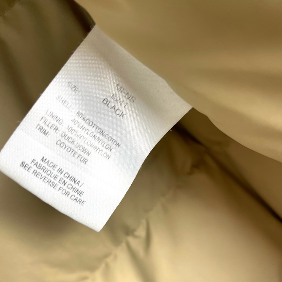 Woolrich Arctic Parka Jacket, Men’s Small, Goose Down Fill, Coyote Fur Hood, GUC - Picture 12 of 16